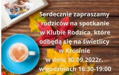Zdjęcie do Spotkanie w Klubie Rodzica w Krosinie