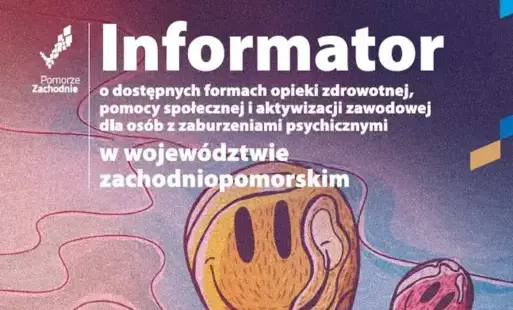 Plakat przedstawia kilka dorosłych osób, które na zielonej  łące pokrytej kwiatami, puszczają kolorowe  balony. Balony są  odwzorowaniem ludzkich twarzy i na jednych widać uśmiech a na innych smutek. Obrazek jest jakby namalowany kredkami i  widoczne są p